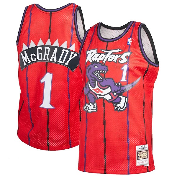 Men's Toronto Raptors Active Player Custom 1998-99 Red Mitchell & Ness Hardwood Classics Reload 2.0 Stitched Jersey